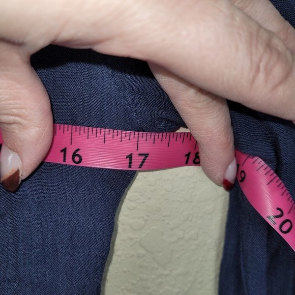 William Rast‎ Women S Fiona Blue Bohemian Beaded Embroidered Bell Sleeve Top - Picture 10 of 13